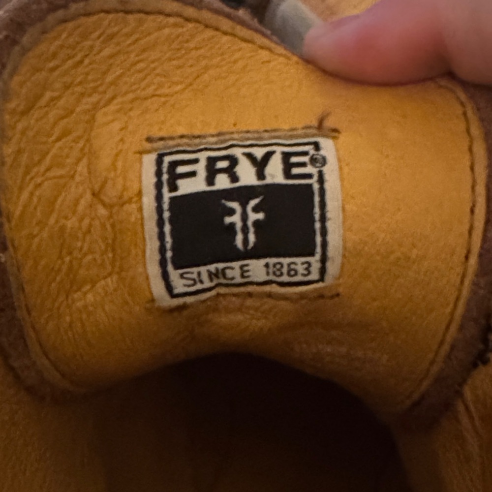 Frye Tan Leather Lace-Up Ankle Boots - Picture 6 of 6